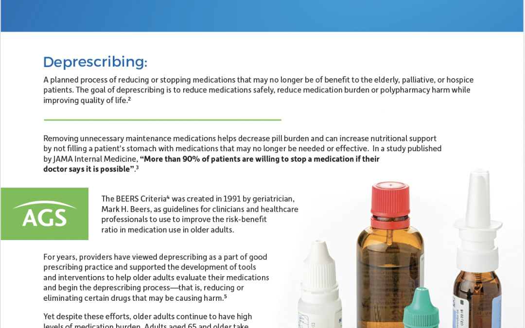 Deprescribing - what families need to know.
