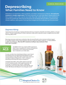 Deprescribing - what families need to know.